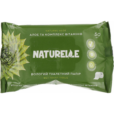 Туалетная бумага Naturelle влажная Алоэ и комплекс витаминов 50 шт. (4820207591059) Винница - изображение 1