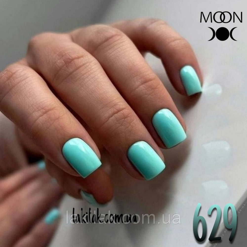 Гель-лак Moon Full Summer №629 біло-зелений яскравий 8мл Херсон - изображение 1