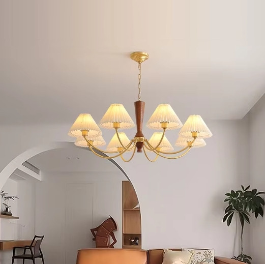 Светодиодная люстра Пем 5031 (Золотая) на 8 плафонов Киев - изображение 2