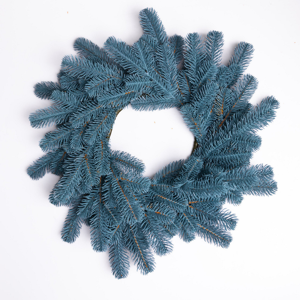 Штучний різдвяний вінок Блакитний Святковий 60 см TD-VINBL Київ - фото 2