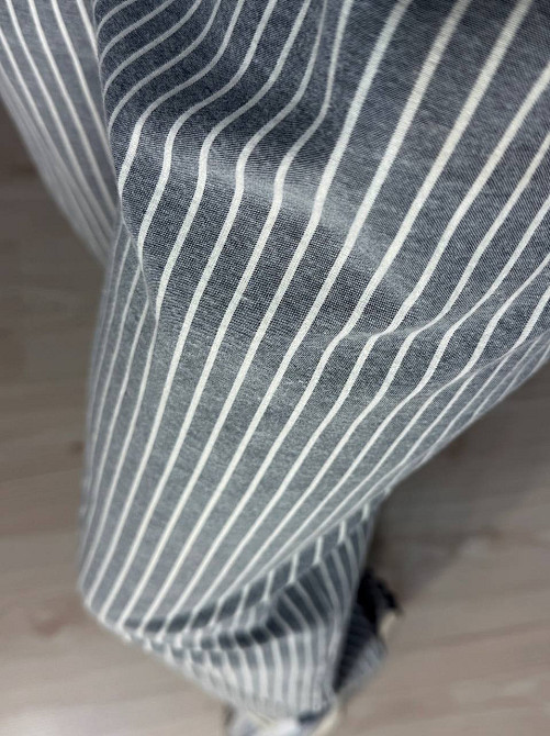 Брюки жіночі A-NIUSHOW 30131 палаццо бавовна в смужку талія на резинці сірі, сірий, M Київ - фото 6