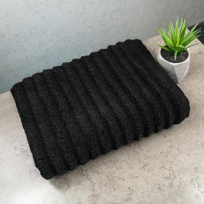 Рушник махровий GM Textile 50x90см Преміум якості Зеро Твіст 550г/м2 (Графіт) Суми - фото 1