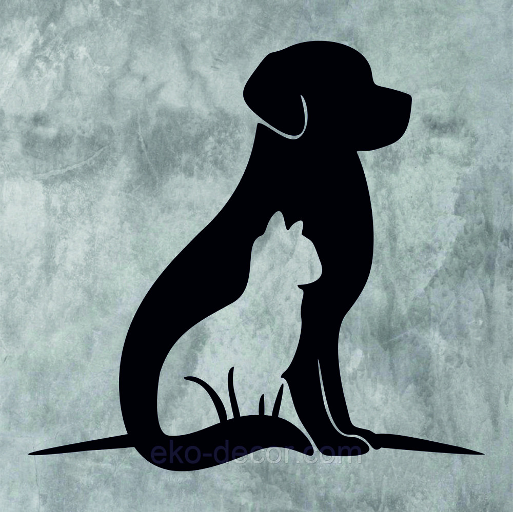 Декоративне настінне 3D Панно «Собака та кіт» Декор на стіну з об'ємом Київ - фото 6