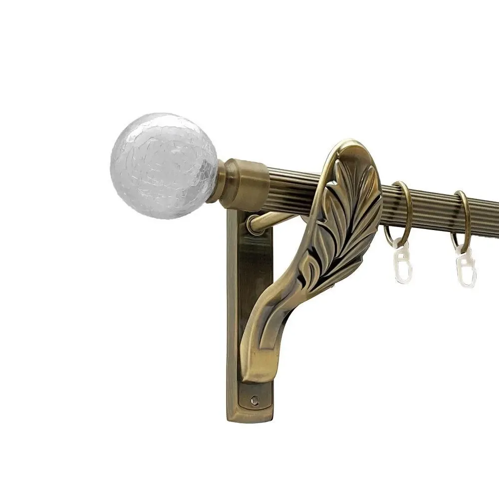 Карниз Orvit Сепія металевий однорядний ретро рифлена труба кільце металеве Антик 25 мм 300 см (00-00016649) Львов - изображение 1