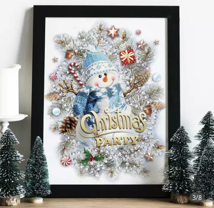 Новорічні наліпки на вікно "Сніговик"- розмір стікера 30*40см Київ - фото 6