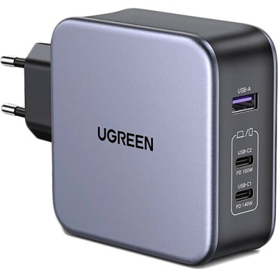 Зарядное устройство Ugreen 3xUSB 140W (2хUSB-C+USB-A) Gan CD289 with C to C Cable 1.5m (90549) Винница - изображение 1