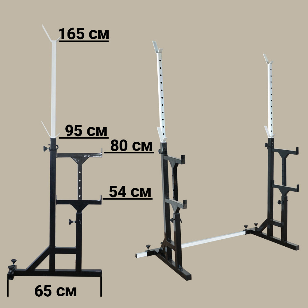 Скамья для жима регулируемая до 200 кг + стойки под штангу со страховкой до 200 кг Киев - изображение 3
