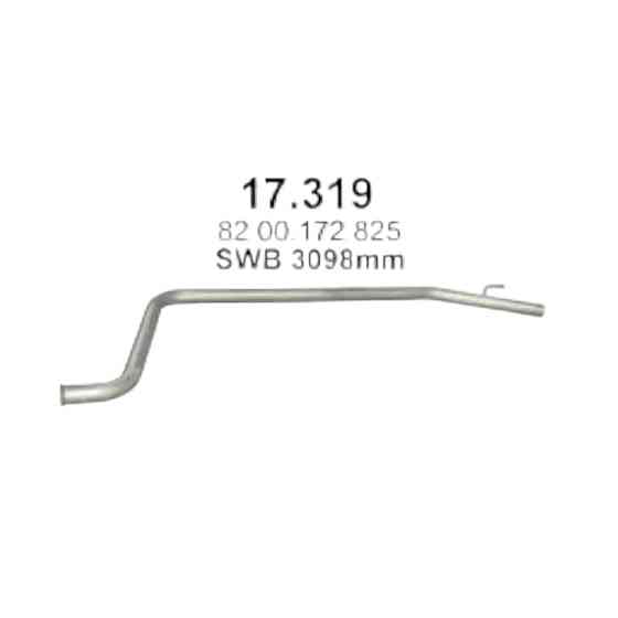 Труба Опель Vivaro, Рено Trafic II 1.9-2.0D (17.319) вихлопна Мукачево