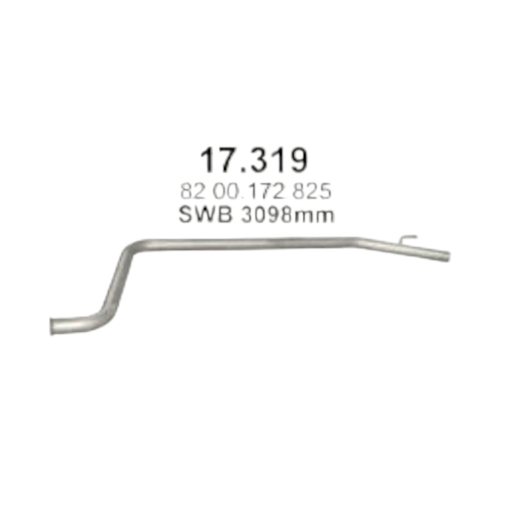 Труба Опель Vivaro, Рено Trafic II 1.9-2.0D (17.319) выхлопная Мукачево - изображение 1