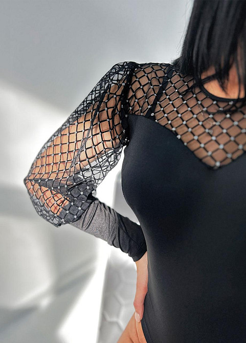 Жіночий боді з об'ємними рукавами "Diamond" оптом Київ - фото 8