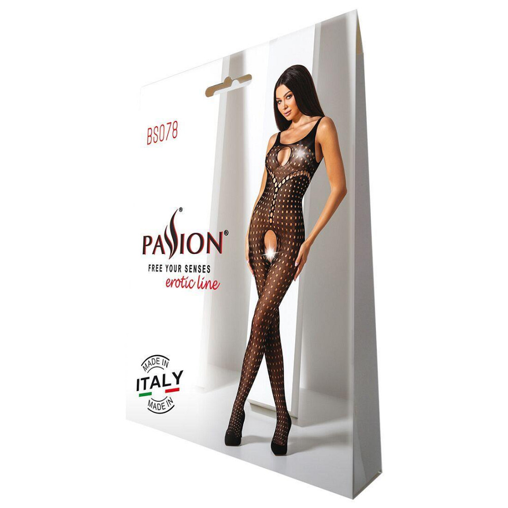 Бодістокінг з доступом до інтимних місць Passion BS078 black Sex Aura Київ - фото 8