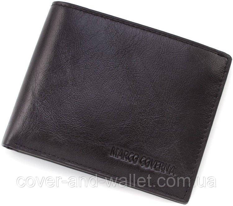 Тонкий кожаный мужской кошелек без застежки Marco Coverna BD-2 Киев - изображение 8