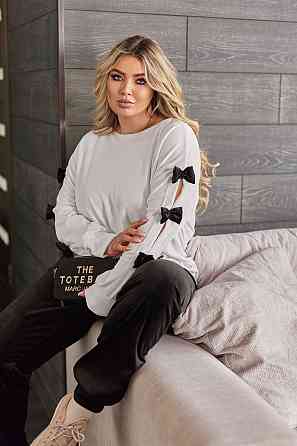 Модний велюровий костюм двійка "Dolce" | Норма і батал Чорний, 46-48 Київ