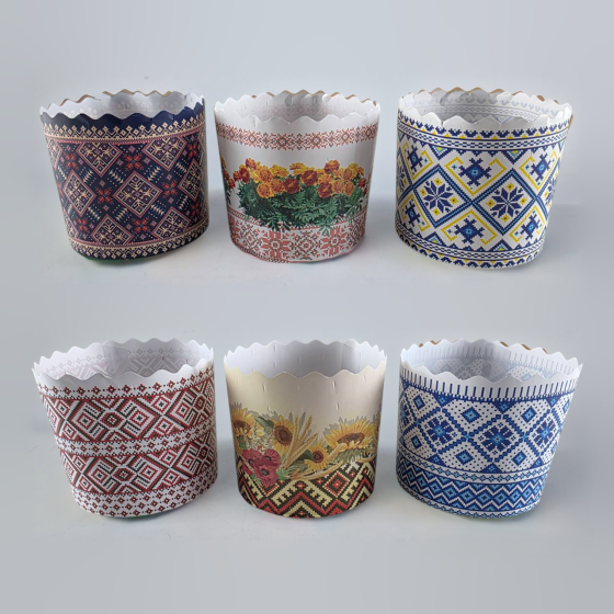 Форма для випікання Великодня паски (85*90) Вишиванка (250 гр) (50 шт.) Харків