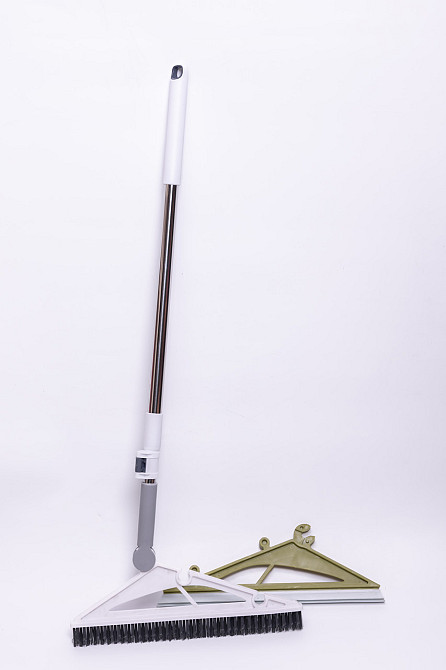 Household Трикутна швабра з металевою ручкою та гумовою кромкою для плитки, ламінату, лінолеуму Киев - изображение 2