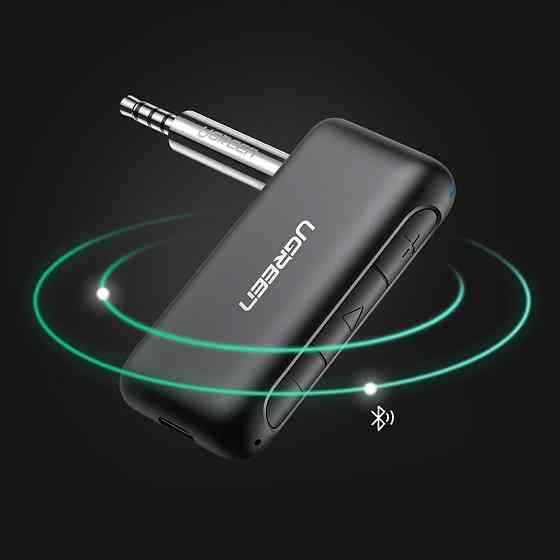 Bluetooth 5.0 приймач UGreen CM276 з AUX-виходом, мікрофоном для автомагнітол, дом.театров 70303 Николаев