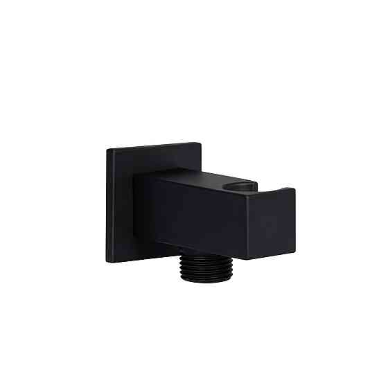 Під'єднання з тримачем для шланга Qtap Spojecti прямокутне QTCRBBH025 Black Matt Київ
