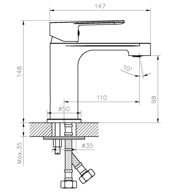 Змішувач для умивальника Haiba Daniel 001   ( HB1010 ) 31513 Харків - фото 7