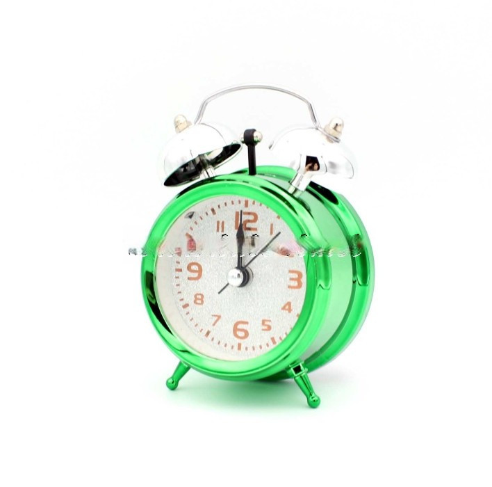Годинник - Будильник колокольчик 2103 Зелені 10*7*5 Дніпро - фото 1