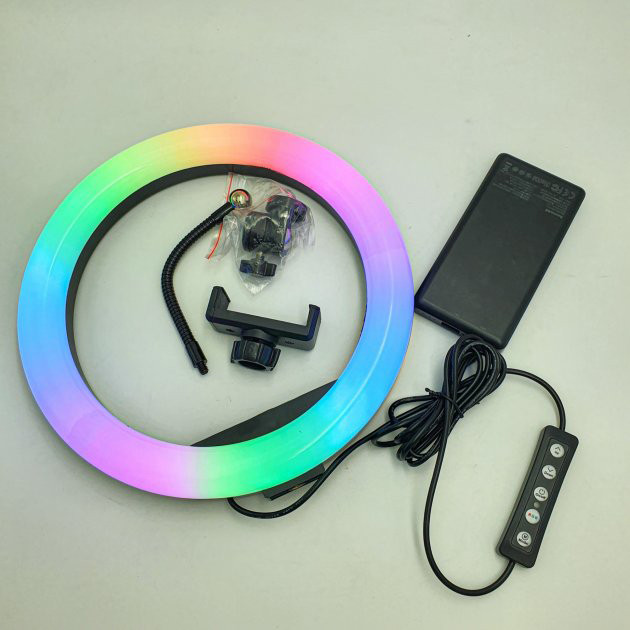 Кільцева лампа для блогерів маленька RGB LED RING MJ26, Льод лампа для селфі Кільцева на телефон KH-41 Львів - фото 13
