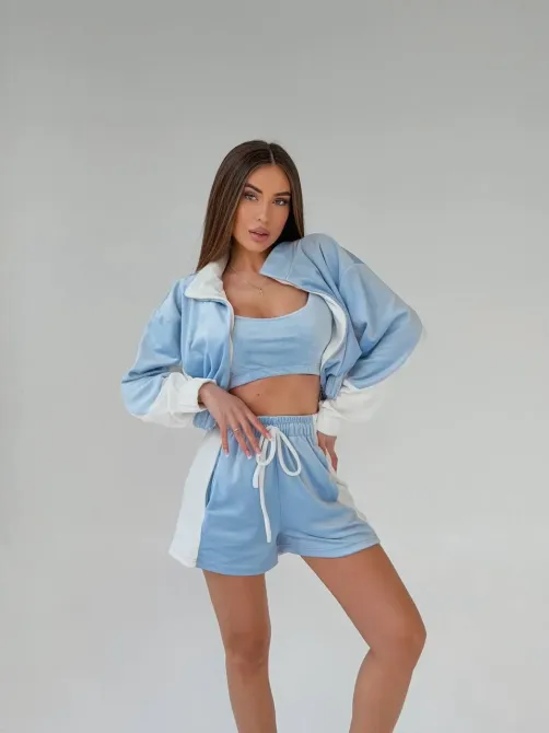 Літній костюм трійка жіночий велюр плюш Одеса - фото 15