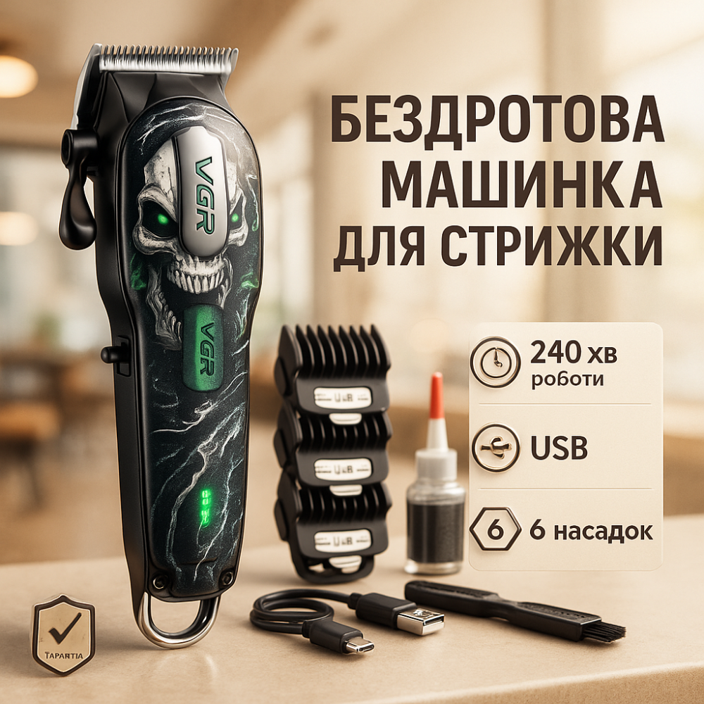 Професійна бритва-машинка для стрижки волосся, Багатофункціональний тример для стрижки волосся і тіла SN-24 Львів - фото 11