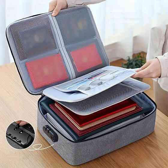 Дорожня сумка органайзер 37х10,5х27см,Home Cleaning,з кодовим замком,Сірий Київ