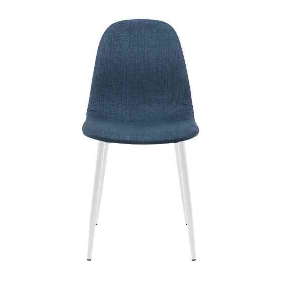 Стілець крісло м'який MacaoDesign U Sorrento 88 білі ніжки Синій Київ