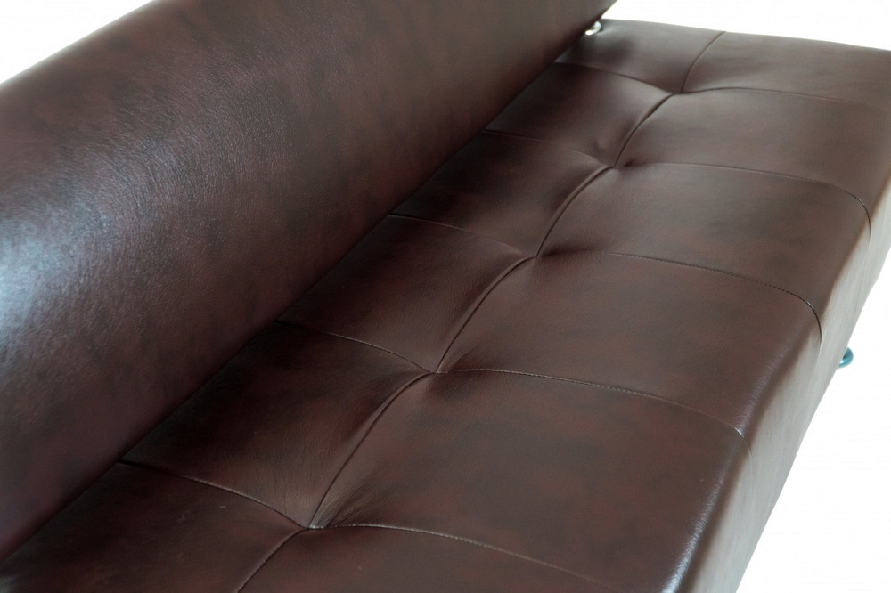 Диван Titan Office двойка со спинкой 1550х650х750 Темно-коричневый Киев - изображение 4