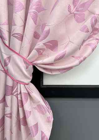 Комплект коротких штор VR-Textil Софт № 1158ш Рожевий 130х170 см 2шт (35-0418) Київ