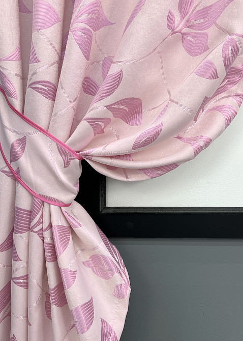 Комплект коротких штор VR-Textil Софт № 1158ш Рожевий 130х170 см 2шт (35-0418) Київ - фото 4