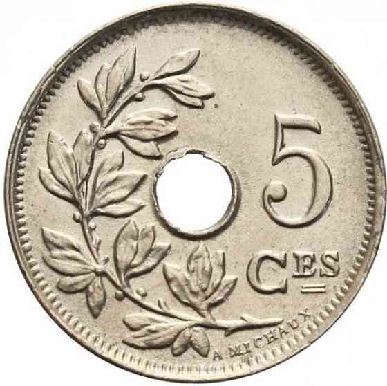Бельгія 5 сантимів, 1922 Напис на французькому — 'ROYAUME DE BELGIQUE' Полтава