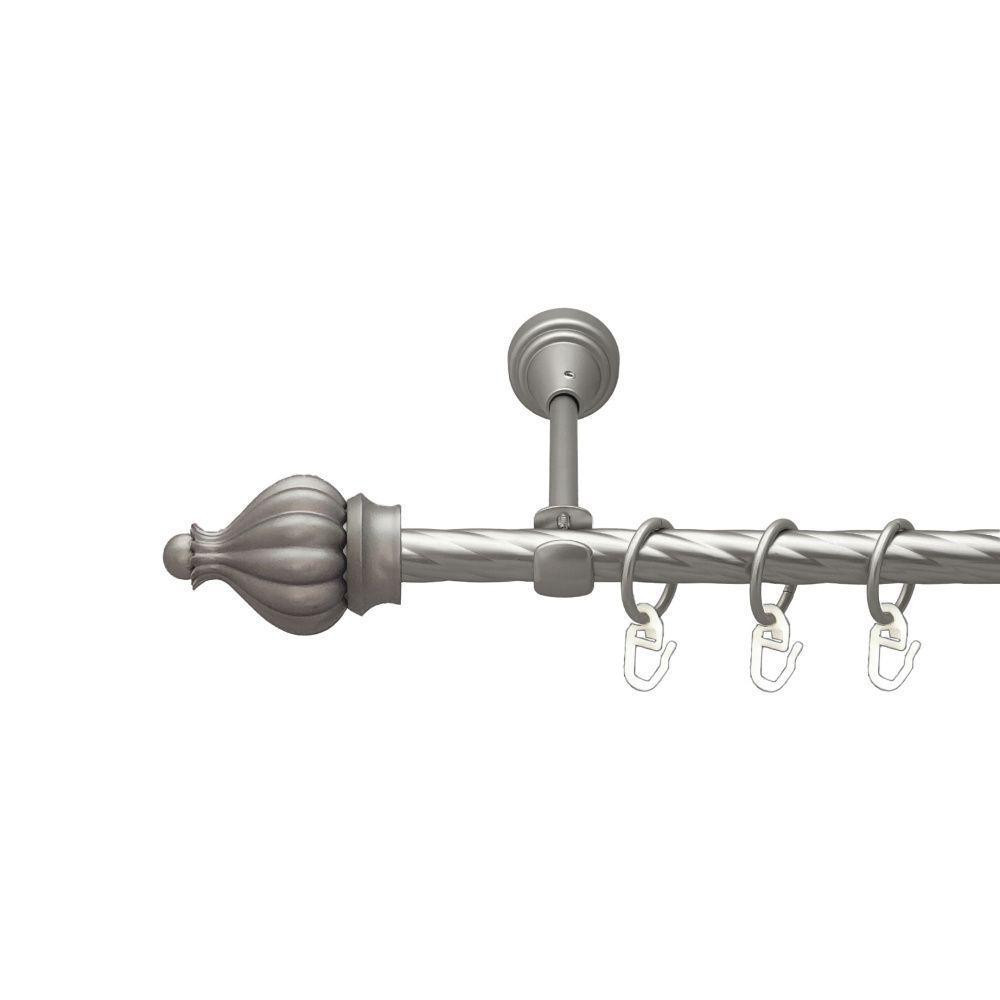 Карниз Orvit Таджа металевий однорядний відкритий скручена труба кільце металеве Сатин 16 мм 300 см (00-00022788) Львів - фото 1