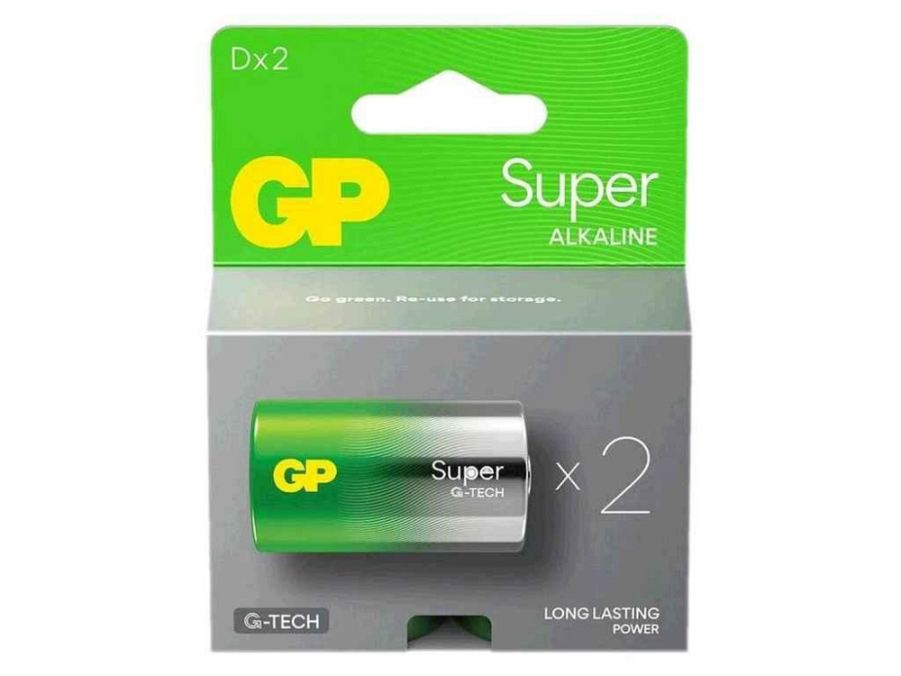 Батарейка лужна LR20/D Ultra Alkaline 1.5V 13AETA21-2GSB2(GPPCA13AS130) 2шт (блістер) ТМ GP Київ - фото 1