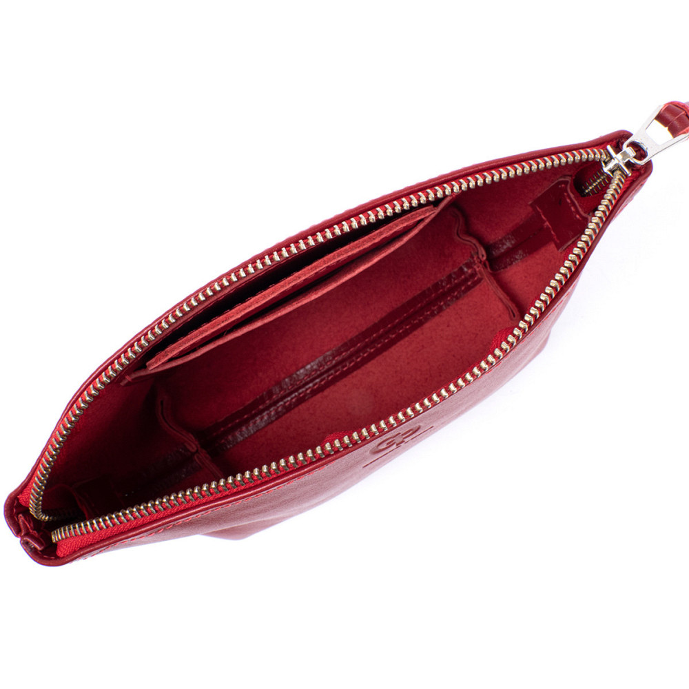 Жіноча косметичка зі шкіри Amelin GRANDE PELLE 11303 Червона Київ - фото 3