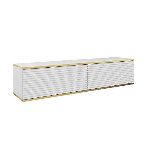 Тумба під телевізор навісна Perfect Home Оро / Oro 2-дверна RTV135 MDF Білий (PFH-091354) Дніпро