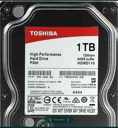 Жёсткий диск: Toshiba P300 1TB ( HDWD110UZSVA) Киев