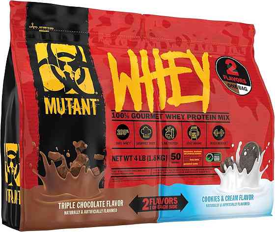Протеин Mutant Whey 1800 г, Dual Chamber Triple Choc & Cookies & Cream Луцк