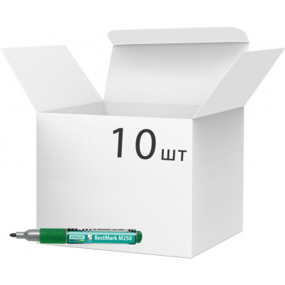 Маркер Stanger водостійкий, 1-3 мм, з грипом зелений 10 шт (MARKER-PER-STM250G10) Вінниця - фото 1