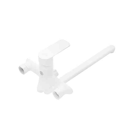 Змішувач для ванни Kroner KRM Fulda - W070 з душовим гарнітуром, білий Київ