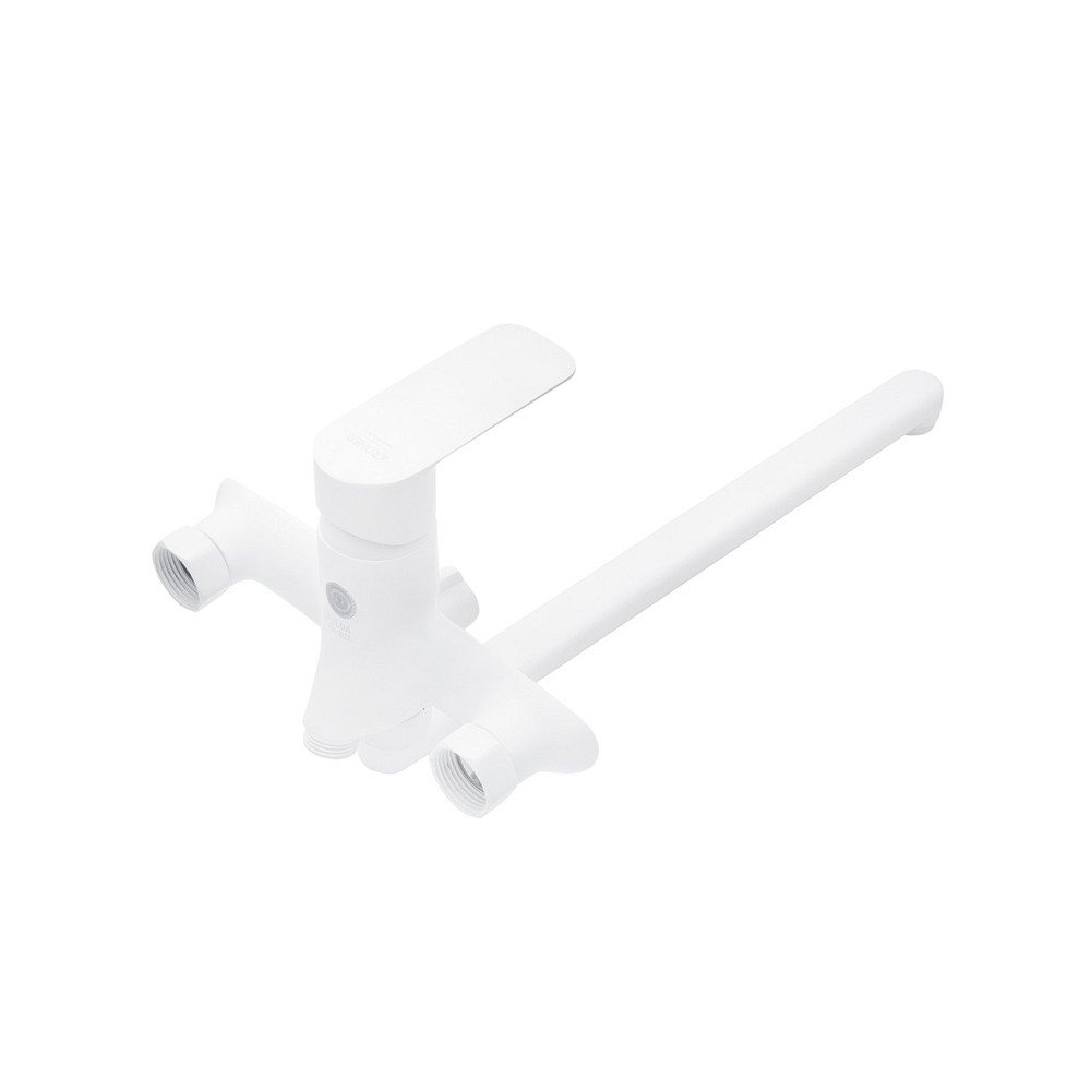 Змішувач для ванни Kroner KRM Fulda - W070 з душовим гарнітуром, білий Київ - фото 3