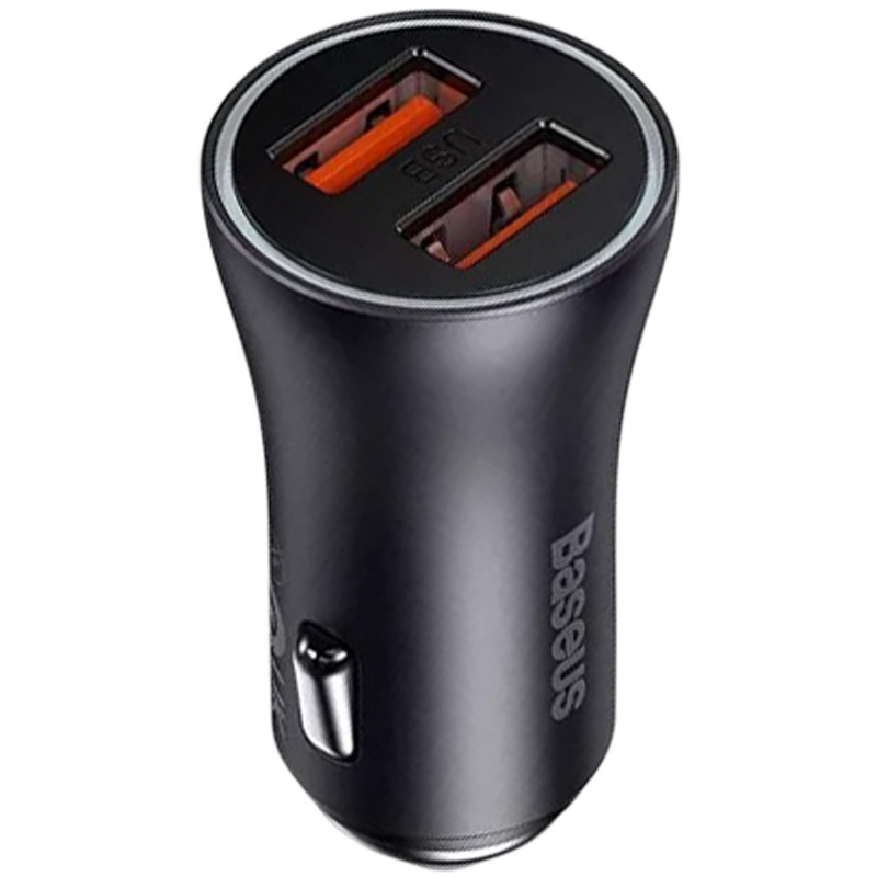 Автомобільний зарядний пристрій Baseus Golden Contactor Max Series 60W 2USB (CGJM000013) Dark Grey Рівне - фото 5