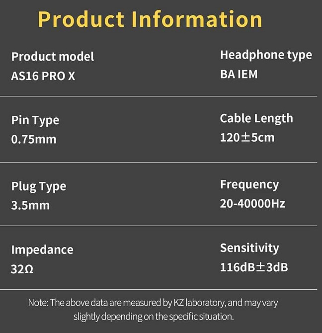 KZ AS16 Pro X] Навушники професійні арматурні моніторні. Киев - изображение 1