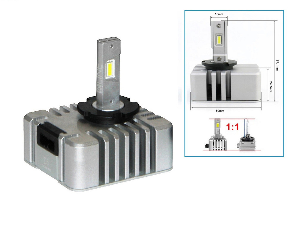 Комплект світлодіодних ламп Qline Ultra D5S 65W 6000K (2шт) Харків - фото 1