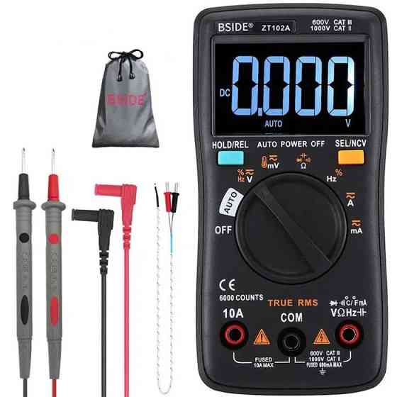 Мультиметр тестер Bside ZT102 A (Чорний) Київ