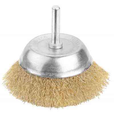 Щетка для электроинструмента Tolsen чашка 75 мм х 6.4 мм, гафрированная латунная проволока 0.3 (77550) Винница