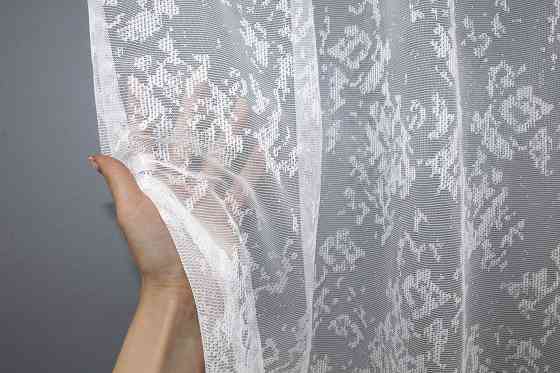 Тюль жакард, мармур колір білий 1370т Київ