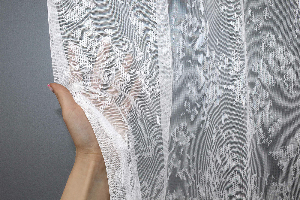 Тюль жакард, мармур колір білий 1370т Київ - фото 5