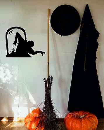 Декоративне настінне Панно «Кладливо», Декор на стіну 70*54 см, Чорний Київ