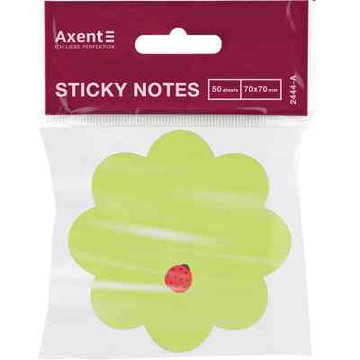 Бумага для заметок Axent с клейким слоем Flower 70х70мм, 50 листов (2444-05-A) Винница